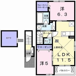 イーストブルー五番館の物件間取画像